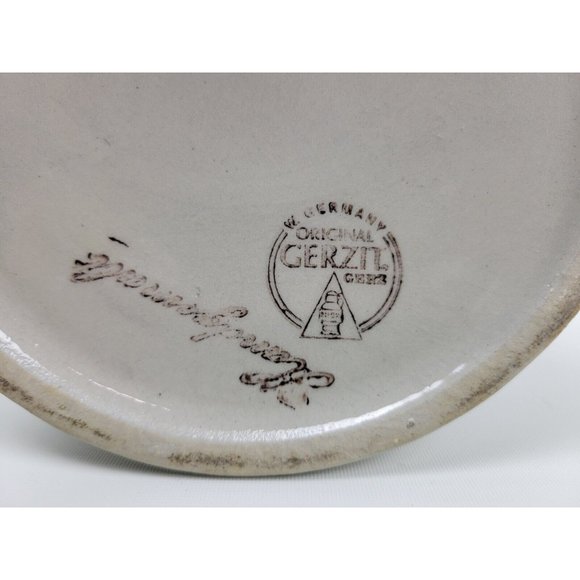 Vtg Gerzit Gerz German Salt Glaze Stoneware Lidded Jar Crock Handgemalt 10" 80oz - Picture 11 of 12